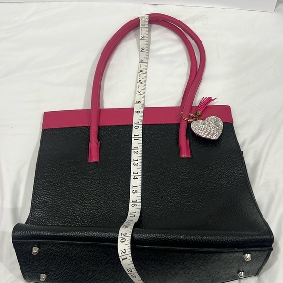 NWOT Cleo & Patek black and pink genuine leather tote hobo bag made in Italy - Picture 14 of 16